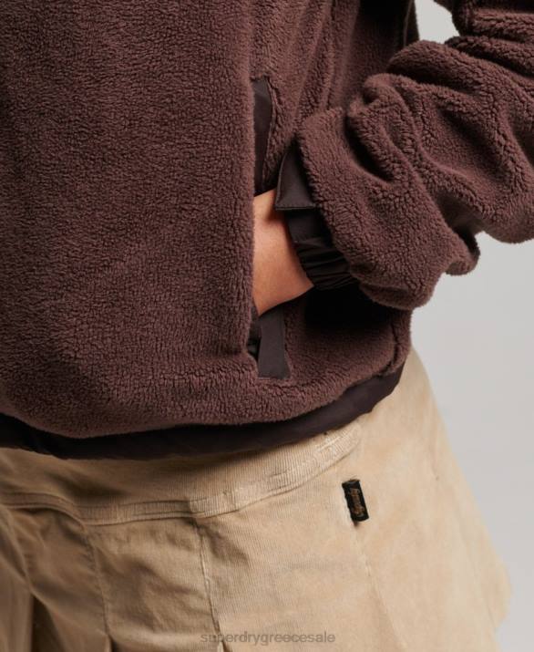 φλις μπουφάν trekker γυναίκες είδη ένδυσης καφέ Superdry L02L3559