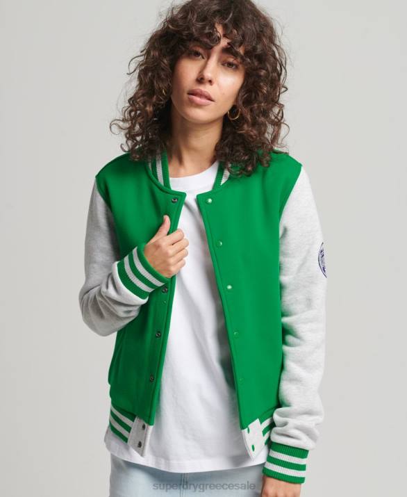 vintage φανελάκι bomber τζάκετ γυναίκες είδη ένδυσης πράσινος Superdry L02L5943