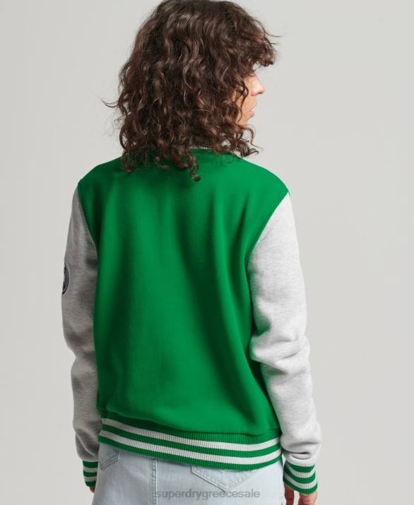 vintage φανελάκι bomber τζάκετ γυναίκες είδη ένδυσης πράσινος Superdry L02L5943
