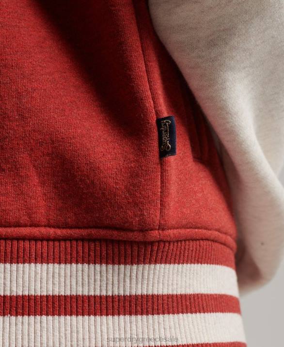 vintage λογότυπο ζέρσεϊ bomber jacket γυναίκες είδη ένδυσης το κόκκινο Superdry L02L3317