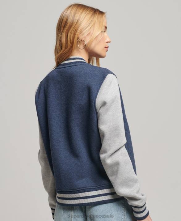 vintage λογότυπο ζέρσεϊ bomber jacket γυναίκες είδη ένδυσης ΠΟΛΕΜΙΚΟ ΝΑΥΤΙΚΟ Superdry L02L3412