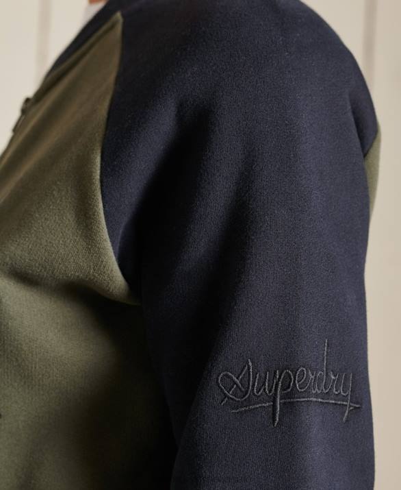 vintage υπερμεγέθη ζέρσεϊ bomber jackets γυναίκες είδη ένδυσης πράσινος Superdry L02L6040