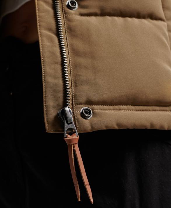 vintage κουκούλα everest gilet γυναίκες είδη ένδυσης καφέ Superdry L02L3531