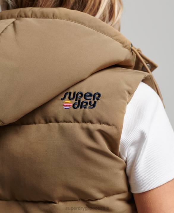 vintage κουκούλα everest gilet γυναίκες είδη ένδυσης καφέ Superdry L02L3531
