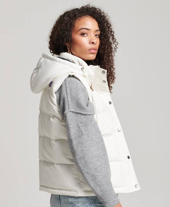 vintage κουκούλα everest gilet γυναίκες είδη ένδυσης άσπρο Superdry L02L3536