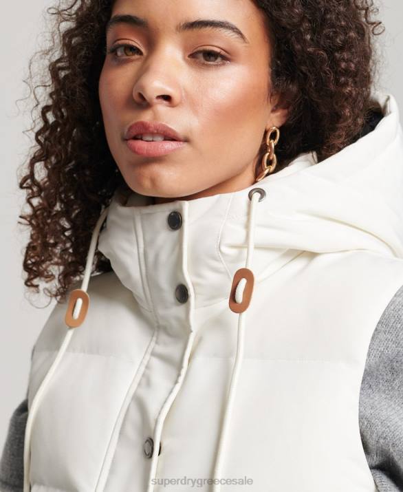 vintage κουκούλα everest gilet γυναίκες είδη ένδυσης άσπρο Superdry L02L3536