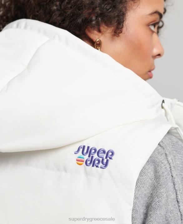 vintage κουκούλα everest gilet γυναίκες είδη ένδυσης άσπρο Superdry L02L3536