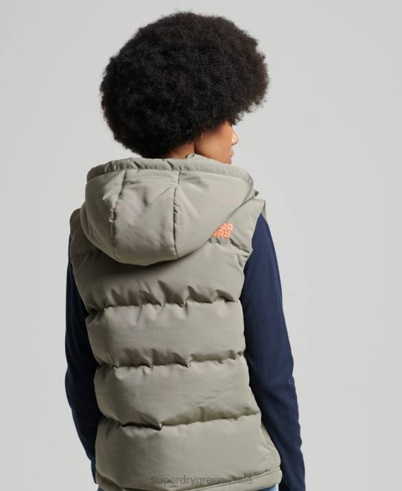 vintage κουκούλα everest gilet γυναίκες είδη ένδυσης χακί Superdry L02L3547