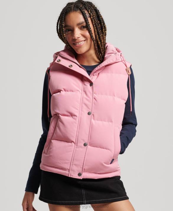 vintage κουκούλα everest gilet γυναίκες είδη ένδυσης ροζ Superdry L02L3556