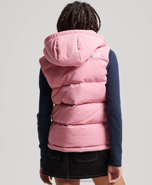 vintage κουκούλα everest gilet γυναίκες είδη ένδυσης ροζ Superdry L02L3556
