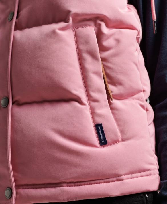 vintage κουκούλα everest gilet γυναίκες είδη ένδυσης ροζ Superdry L02L3556