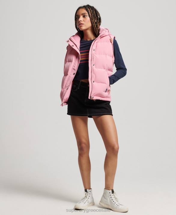 vintage κουκούλα everest gilet γυναίκες είδη ένδυσης ροζ Superdry L02L3556