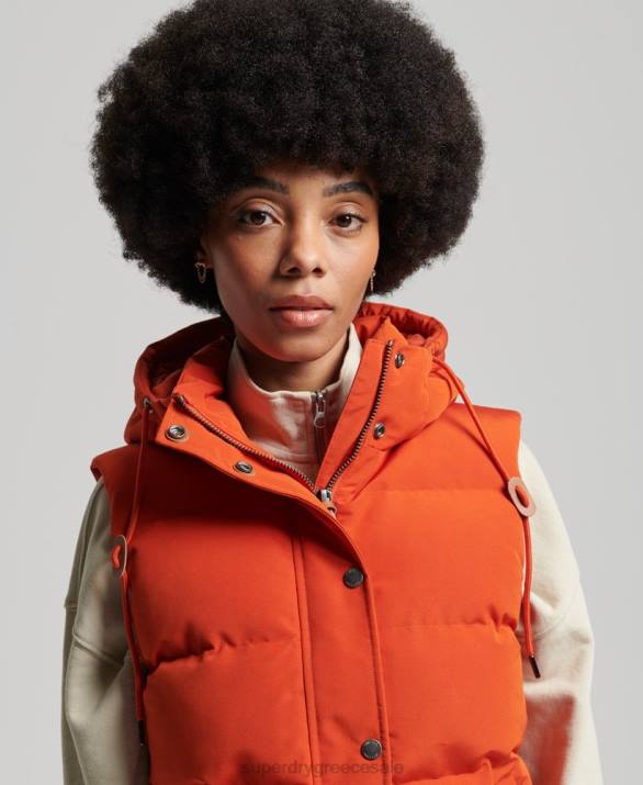vintage κουκούλα everest gilet γυναίκες είδη ένδυσης πορτοκάλι Superdry L02L3621