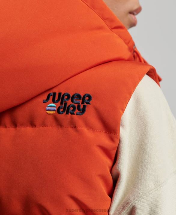 vintage κουκούλα everest gilet γυναίκες είδη ένδυσης πορτοκάλι Superdry L02L3621