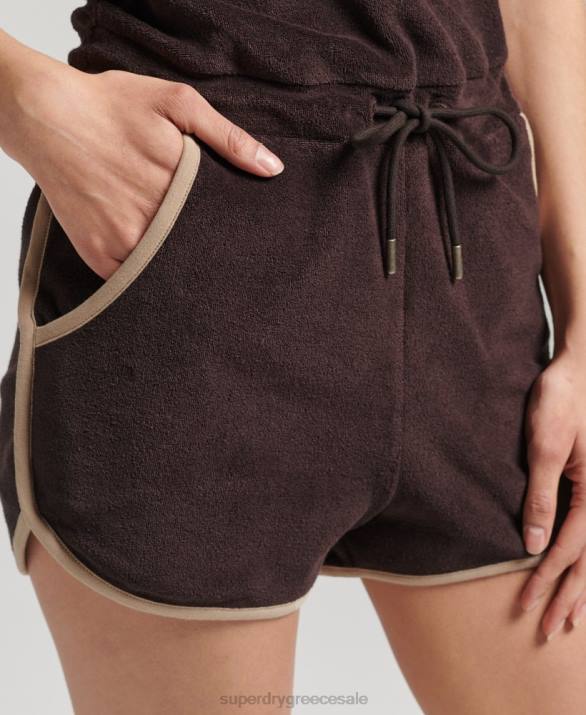 vintage κοστούμι πετσέτας halter γυναίκες είδη ένδυσης καφέ Superdry L02L4103