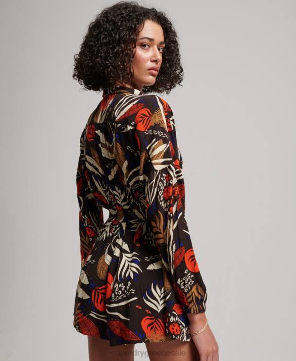 vintage playsuit παραλίας γυναίκες είδη ένδυσης καφέ Superdry L02L4095
