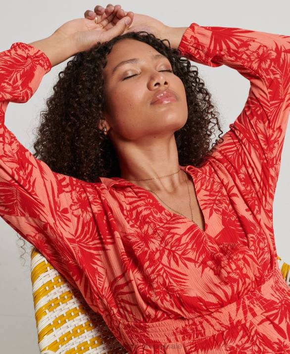 vintage playsuit παραλίας γυναίκες είδη ένδυσης κοράλλι Superdry L02L4097