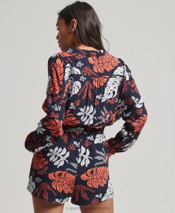vintage playsuit παραλίας γυναίκες είδη ένδυσης ΠΟΛΕΜΙΚΟ ΝΑΥΤΙΚΟ Superdry L02L4098
