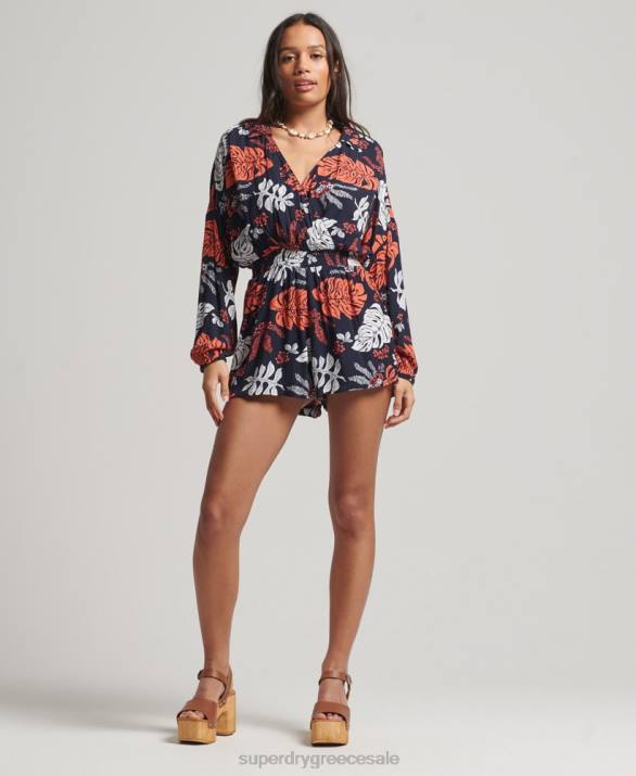 vintage playsuit παραλίας γυναίκες είδη ένδυσης ΠΟΛΕΜΙΚΟ ΝΑΥΤΙΚΟ Superdry L02L4098