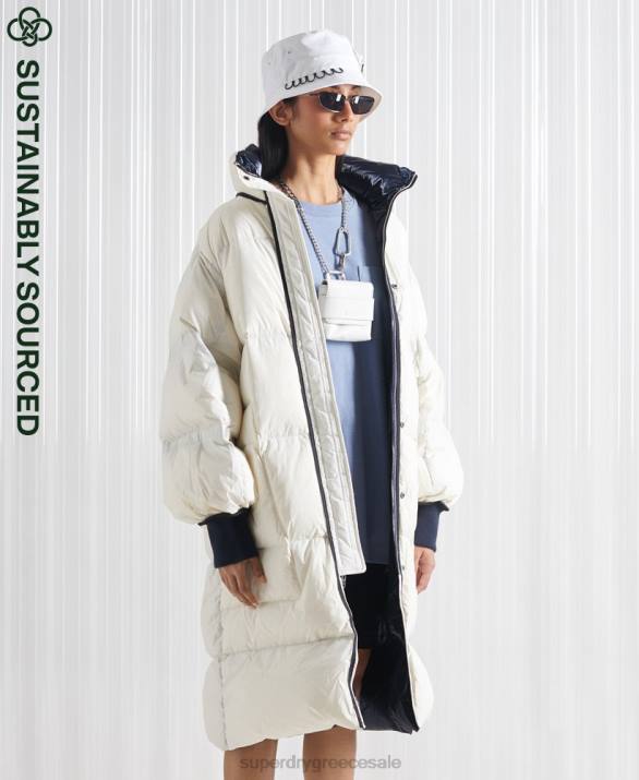 περιορισμένη έκδοση sdx αναστρέψιμο πουπουλένιο παλτό γυναίκες είδη ένδυσης κρέμα Superdry L02L5627