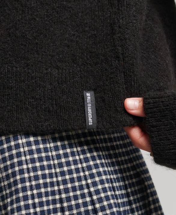 vintage απαραίτητο εικονικό jumper λαιμό γυναίκες είδη ένδυσης μαύρος Superdry L02L6531