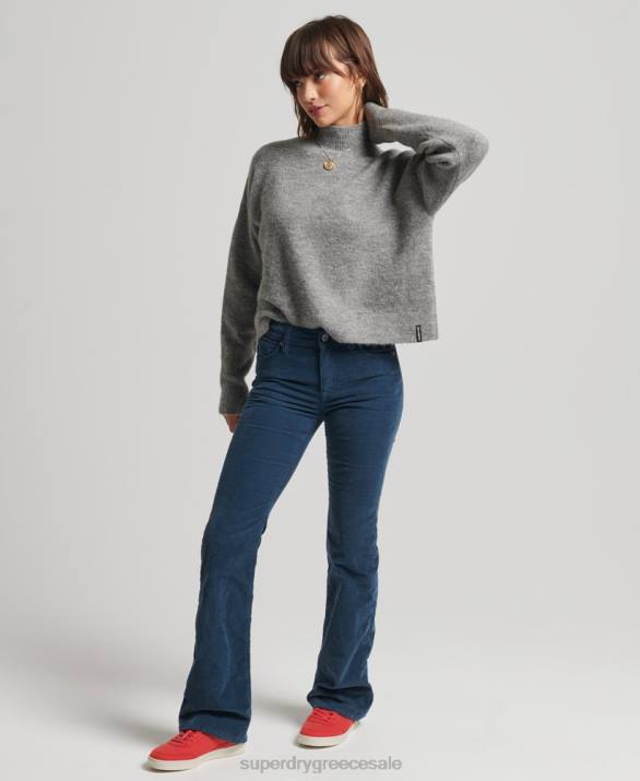 vintage απαραίτητο εικονικό jumper λαιμό γυναίκες είδη ένδυσης ανοιχτό γκρι Superdry L02L6630