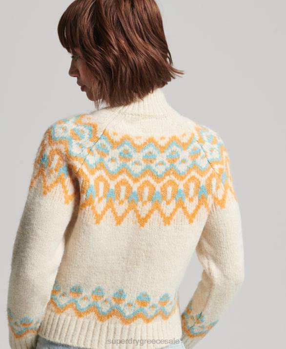 vintage slouchy πλεκτό jumper γυναίκες είδη ένδυσης κρέμα Superdry L02L3989