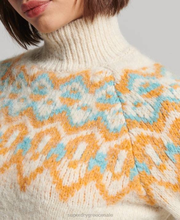 vintage slouchy πλεκτό jumper γυναίκες είδη ένδυσης κρέμα Superdry L02L3989