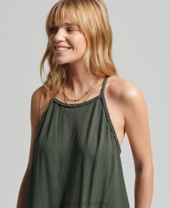 vintage beach cami top γυναίκες είδη ένδυσης χακί Superdry L02L6691