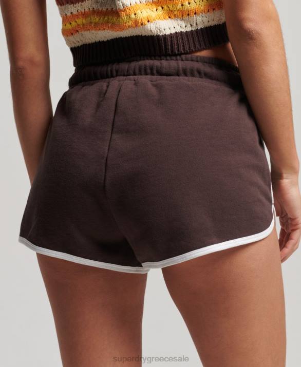 vintage σορτς τζέρσεϊ γυναίκες είδη ένδυσης καφέ Superdry L02L3111