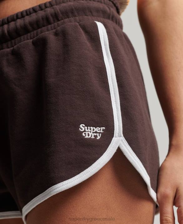 vintage σορτς τζέρσεϊ γυναίκες είδη ένδυσης καφέ Superdry L02L3111