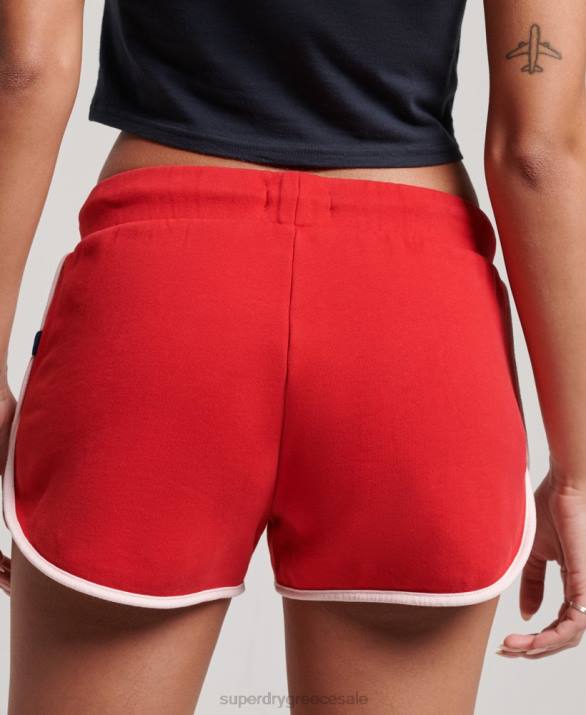 vintage roll with it jersey σορτς γυναίκες είδη ένδυσης το κόκκινο Superdry L02L2180