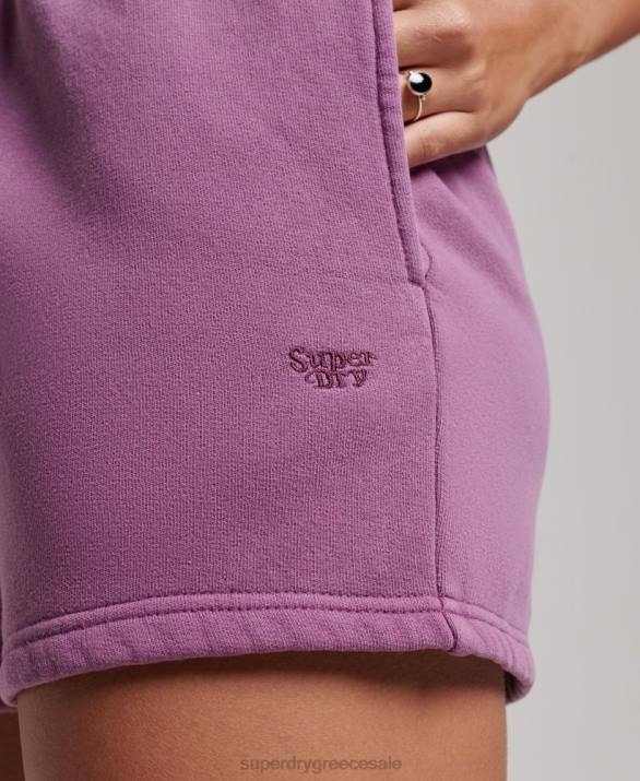 vintage sweat σορτς γυναίκες είδη ένδυσης μωβ Superdry L02L3128