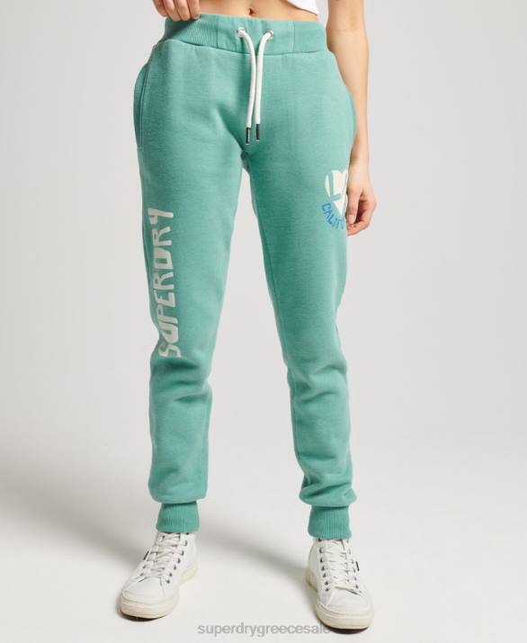 vintage Cali έκοψε τους joggers γυναίκες είδη ένδυσης πράσινος Superdry L02L2269