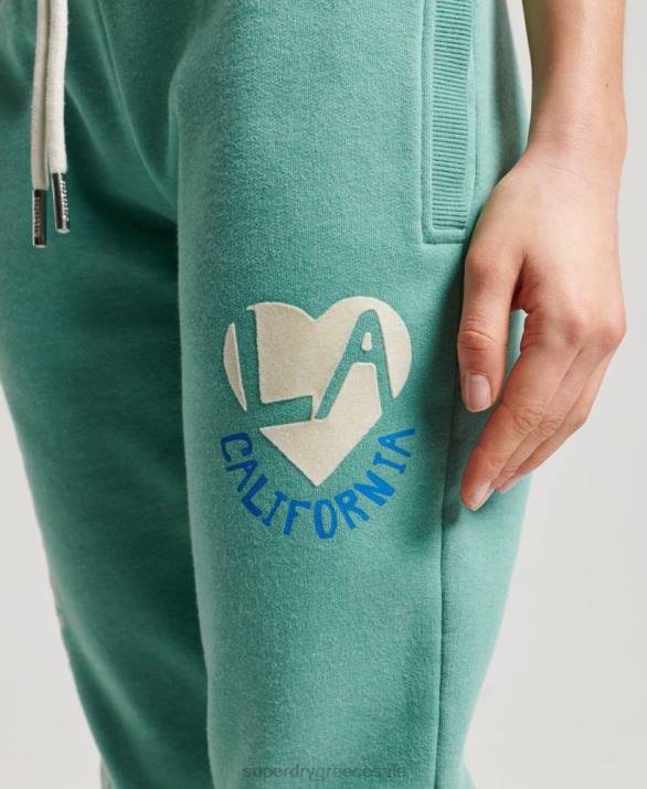vintage Cali έκοψε τους joggers γυναίκες είδη ένδυσης πράσινος Superdry L02L2269