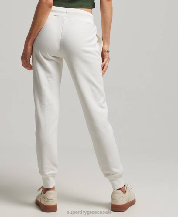 vintage λογότυπο κεντημένα joggers γυναίκες είδη ένδυσης άσπρο Superdry L02L2308