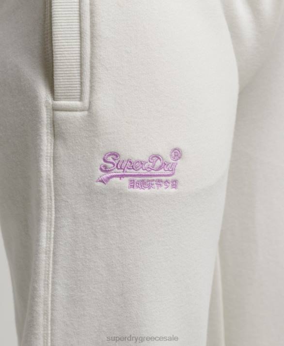 vintage λογότυπο κεντημένα joggers γυναίκες είδη ένδυσης άσπρο Superdry L02L2308