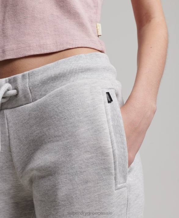 vintage λογότυπο κεντημένα joggers γυναίκες είδη ένδυσης ανοιχτό γκρι Superdry L02L3896
