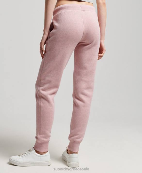 vintage λογότυπο κεντημένα joggers γυναίκες είδη ένδυσης ροζ Superdry L02L3911