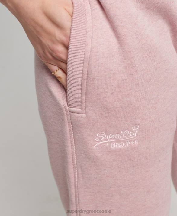 vintage λογότυπο κεντημένα joggers γυναίκες είδη ένδυσης ροζ Superdry L02L3911