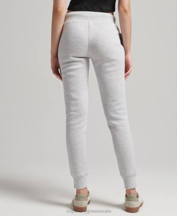 οργανικό βαμβάκι vintage λογότυπο κεντημένο joggers γυναίκες είδη ένδυσης ανοιχτό γκρι Superdry L02L3915