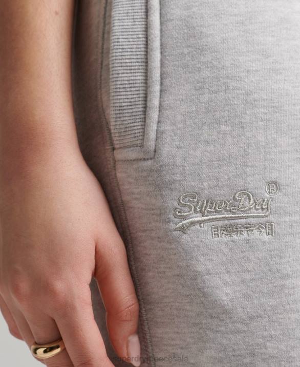 οργανικό βαμβάκι vintage λογότυπο κεντημένο joggers γυναίκες είδη ένδυσης ανοιχτό γκρι Superdry L02L3915