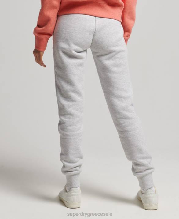 οργανικό βαμβάκι vintage λογότυπο κεντημένο joggers γυναίκες είδη ένδυσης ανοιχτό γκρι Superdry L02L3924