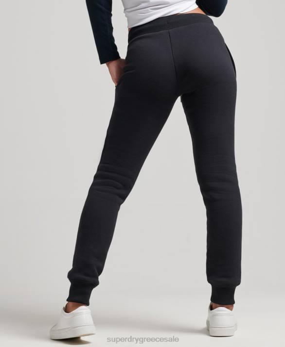 οργανικό βαμβάκι vintage λογότυπο κεντημένο joggers γυναίκες είδη ένδυσης μαύρος Superdry L02L3930