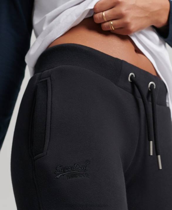 οργανικό βαμβάκι vintage λογότυπο κεντημένο joggers γυναίκες είδη ένδυσης μαύρος Superdry L02L3930
