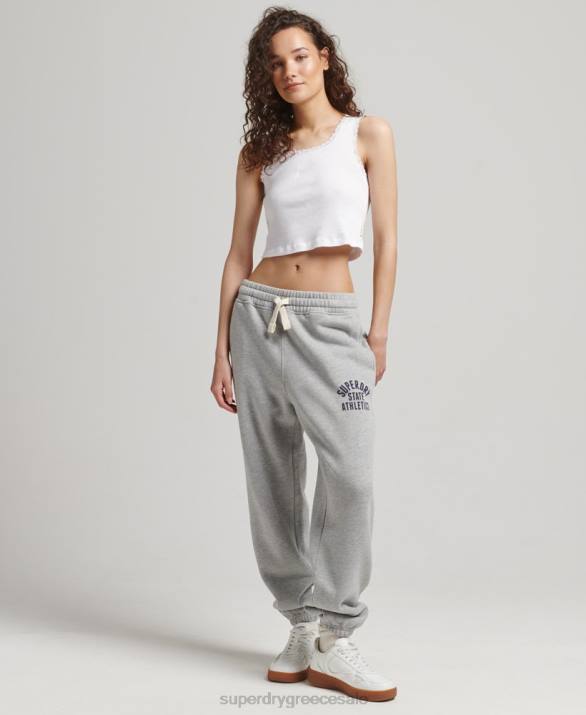 vintage κολεγιακό joggers γυναίκες είδη ένδυσης γκρί Superdry L02L6511
