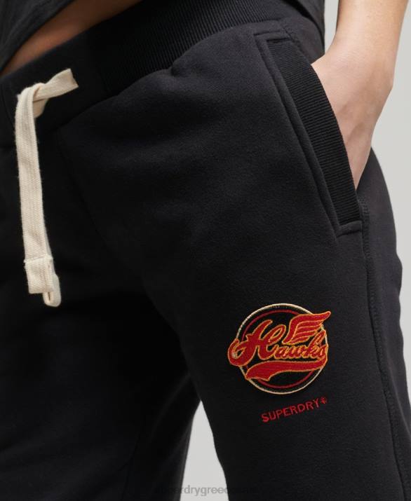 vintage κολεγιακό joggers γυναίκες είδη ένδυσης μαύρος Superdry L02L6571