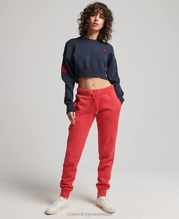 οργανικό βαμβάκι vintage λογότυπο κεντημένο joggers γυναίκες είδη ένδυσης το κόκκινο Superdry L02L6579