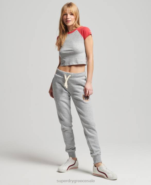 vintage κολεγιακό joggers γυναίκες είδη ένδυσης γκρί Superdry L02L6588