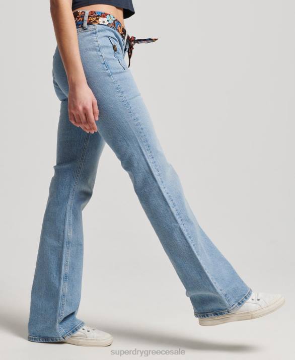 vintage slim flare τζιν από οργανικό βαμβάκι γυναίκες είδη ένδυσης μπλε Superdry L02L3863